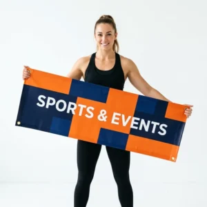 Custom PVC Sports Event Banner Waterproof Reusable Hanging Display