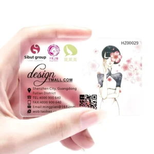 Custom PVC Transparent Business Cards with Custom Color Digital Printing Double Sided High Grade Thin Design Custom Made