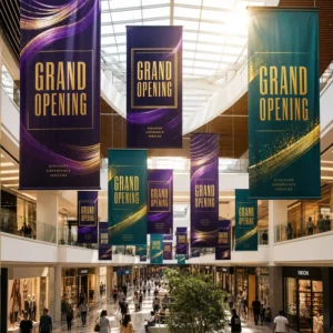 Custom PVC Vinyl Wide Banner for Brand Activities in Mall with UV Printing Durable Waterproof Banner