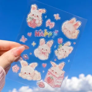 Custom PVC Waterproof Glossy Die-Cut Cartoon 3D Epoxy Dome Stickers