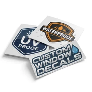 Custom Pack of Vinyl Sports Car Rear Window Decals Promotional Stickers Single Use with 1 Year Warranty Self adhesive