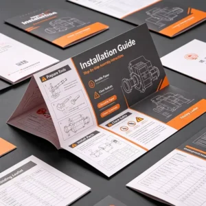 Custom Pamphlet Glossy Paper Full Color Fold Leaflet User Manual for Product