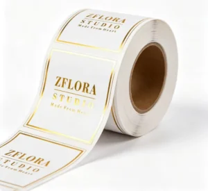 Custom Paper Bottle Labels with Vinyl Foil Gold Sticker, Adhesive Waterproof Printing