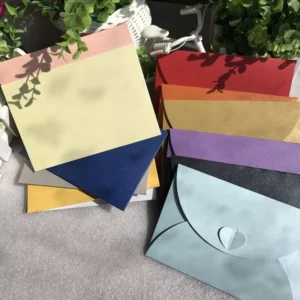 Custom Paper Envelope with Logo for Wedding and Business Invitations Cardboard Packaging