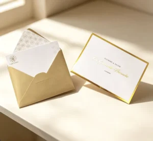 Custom Paper Envelopes for Wedding Invitations with Embossed Printing