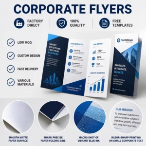 Custom Paper Flyer, Brochure and Poster Printing Service in A5 and A6 Sizes