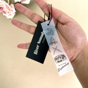 Custom Paper PVC Logo Hangtags and Garment Hang Tags