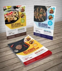 Custom Paper Poster for Restaurant Takeaway Food Menu