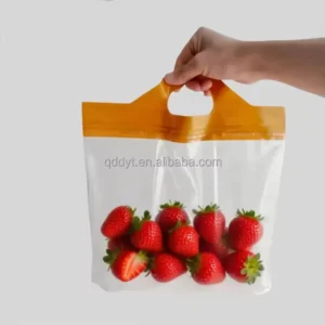 Custom Pattern Food Safe Transparent Reusable Airtight Ziplock Bags with Handles