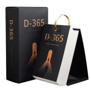 Custom Perforated Line Easy Tear Daily Printing On Demand 4c Offset Printing Paper Desktop Calendar Stand 365 Day Calendars