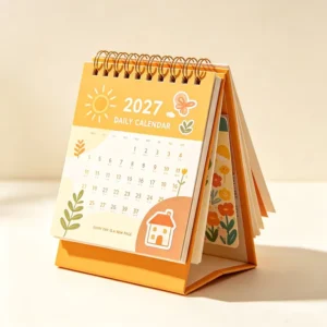 Custom Perpetual Paper Desk Calendar for Events