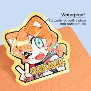 Custom Personalized Adhesive Vinyl Waterproof Gold-Stamped Die-Cut Logo Labels Cartoon