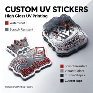 Custom Personalized Embossed Die Cut Vinyl Labels Stickers Cartoon Waterproof Luxury Promotional Print Uv logo Sticker