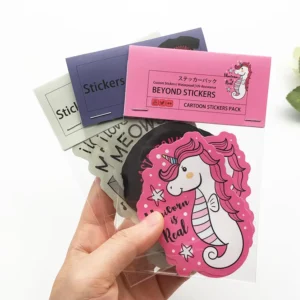 Custom Personalized Logo Vinyl Sticker Pack Print and Cut Waterproof Cartoon Die-Cut Stickers