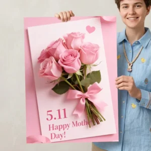 Custom Personalized Mom Gift Wall Art on Art Paper, Mother’s Day Poster Printing