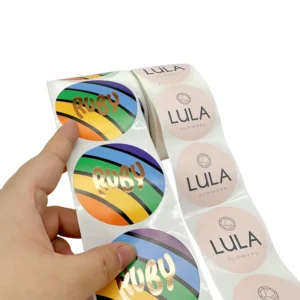 Custom Personalized Paper Seal Pack Roll Round Thank You Stickers for Small Business