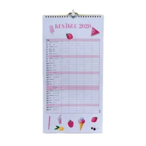 Custom Personalized Printing Wall Calendar Family Blank Planners with Clock & Photo Frame