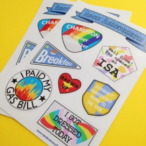 Custom Personalized Sticker Sheets Waterproof Vinyl Kiss Cut Sticker Self adhesive Cartoon Decorative Sticker Sheets
