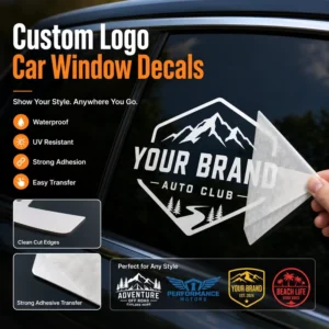 Custom Personalized Vinyl Transfer Car Window Decals, Waterproof UV-Resistant Stickers for Cars, Trucks, and SUVs