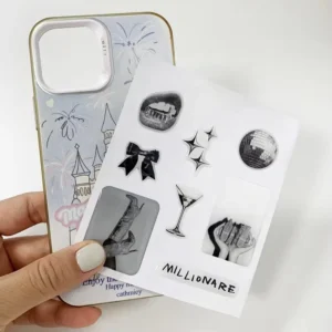 Custom Phone Case Epoxy Sticker Sheet with Domed Gel, Kiss-Cut Resin Decals