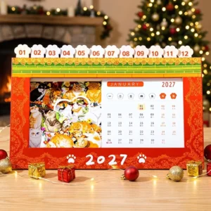 Custom Photo Printing Mini Standing Desk Calendar Factory Direct Corporate Gift Calendar