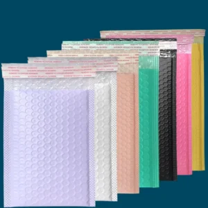 Custom Pink Metallic Poly Bubble Mailer Padded Mailing Envelope