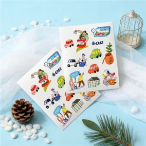 Custom Planner Sticker Sheet A4 A5 A6 Size Waterproof Vinyl Cartoon Stickers for Logo Branding Printing Kiss Cut Sticker
