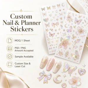 Custom Planner and Journal Stickers OEM ODM Die-Cut Holographic Foil Embossed Printable Stickers