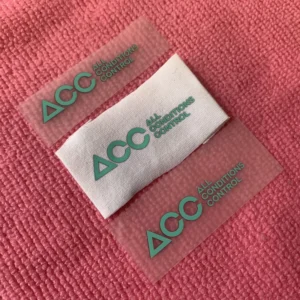 Custom Plastic Heat Transfer Label Simple Letters Logo Heat Transfer Sticker for T-Shirt