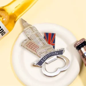 Custom Plated Metal Lacquer-Coated Bottle Opener Fridge Magnets, Custom Colors and Shapes