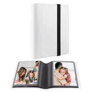 Custom Pocket Binder Photo Album with PP Cover, Fits 4×6-Inch Photos, 64 Photos, Black Pages