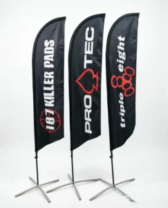 Custom Polyester Feather Flag Banners with Thermal Transfer Printing for Promotional Advertising at Trade Shows and Events
