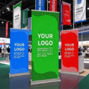 Custom Polyester Roll-Up Banner, 80x200cm, Dye Sublimation Printing, Fade-Proof, Lightweight