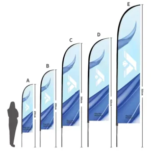 Custom Portable Beach Flag with Water-Filled Bag for Car Dealerships and Shops