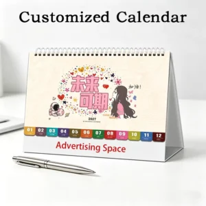 Custom Portable Desk Calendar Table Calendar Design Commercial Gift