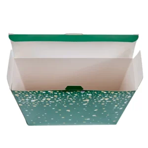 Custom Portable Folding Rigid Cardboard Gift Box with Embossed Matte Lamination and UV Coating