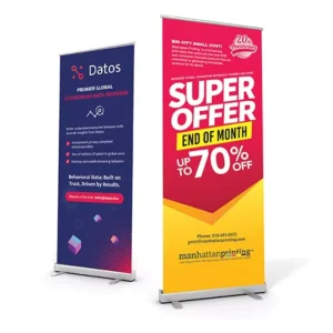 Custom Portable Retractable Pull-Up Advertising Banner Display