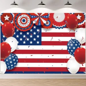 Custom Portable Vinyl Banner with UV Printing Balloon Party Photo Backdrop