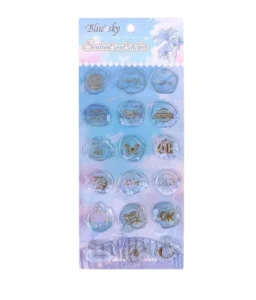 Custom Postage Clear Gold Stamping PVC Eco-Friendly Stamp Stickers for Gifts