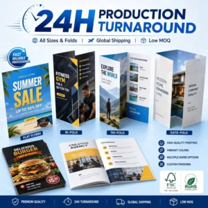 Custom Poster Printing Service Bespoke Cardboard Offset Printing Film Lamination Custom Sizes