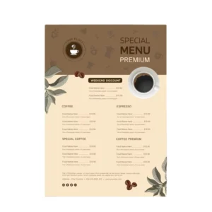 Custom Poster Restaurant Menu Booklet Brochure Pamphlet Folded Leaflet Flyer Printing Coated Paper Art Paper