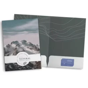 Custom Presentation Folders Match Your Business Cards Post Cards and Other Marketing Collateral