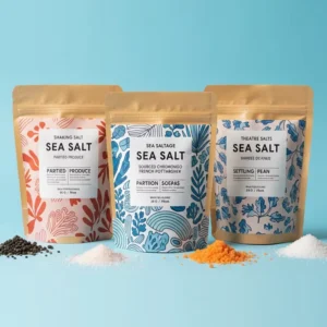 Custom Print 100g 200g Premium Spice Pepper Pink Sea Salt Packaging Bags