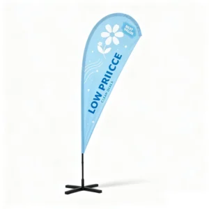 Custom Print 110G Polyester Banner with Fiberglass Flagpole