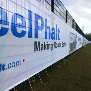 Custom Print Digital Printed PVC Flex Waterproof Eco-Friendly Mesh Fabric Outdoor Flying Style Banner Fence Hanging Banners