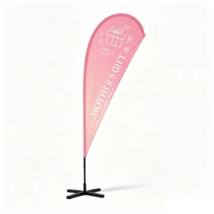 Custom Print Feather Flag Banner with Fiberglass Flagpole