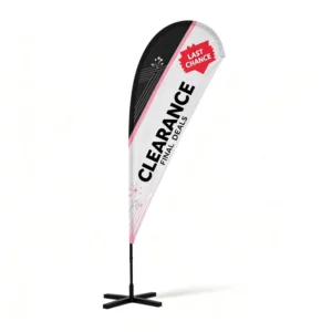 Custom Print Feather Flag Banner with Fiberglass Flagpole