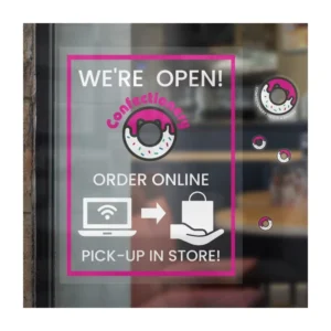 Custom Print Large Format Static Cling Window Sticker Removable Transparent Vinyl Window Cling Decals Stickers