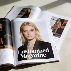 Custom Print Magazine with Recycled Material Adhesive Binding Fashion Book Manual Catalog Booklet