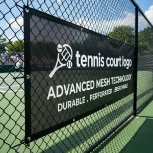 Custom Print PVC Mesh Banner for Outdoor Festival Fence Advertising, Large Format, Waterproof, Factory OEM